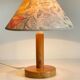 Solid pine lamp vintage garden flowers
