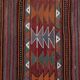1970s vintage striped turkish oushak kilim runner 4'7" x 9'10"