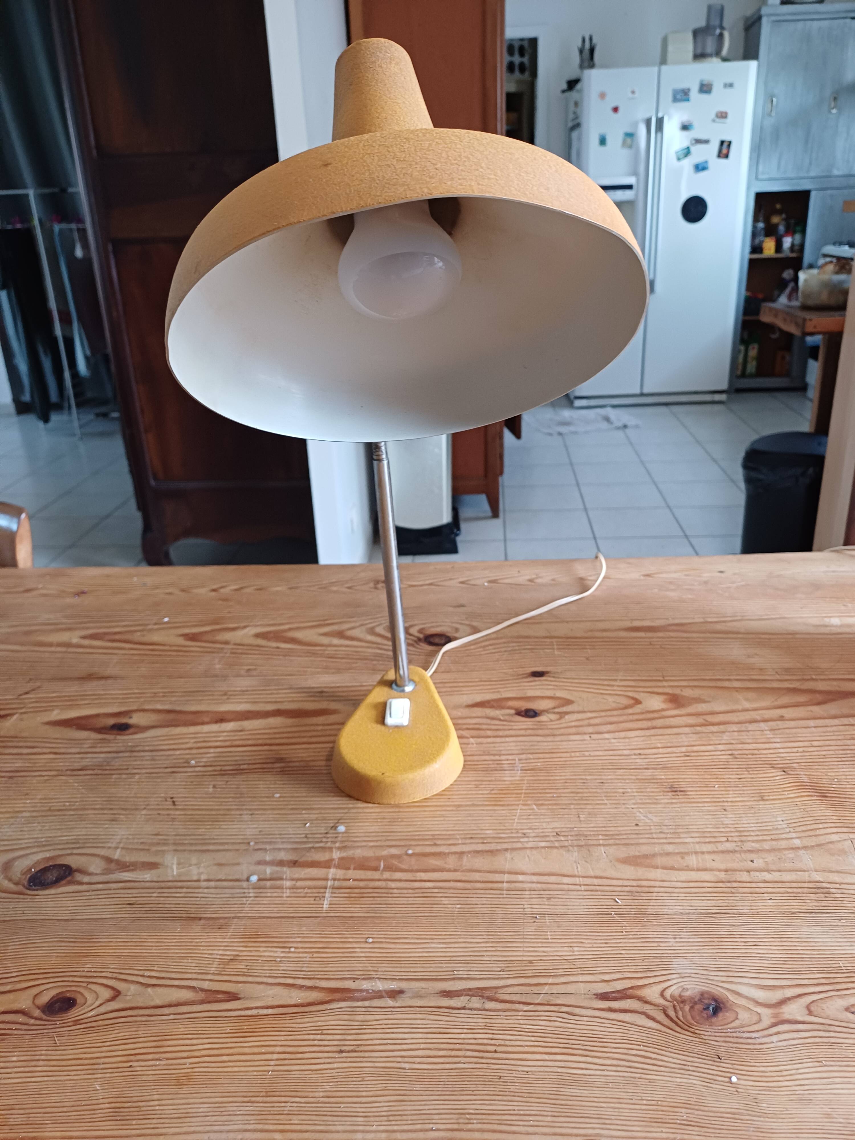 Vintage 60s Lamp Orange Metal