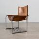 Fauteuil simple en cuir italien