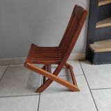 Vintage folding teak children's chair