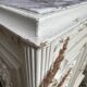 Antique patinated Louis XVI buffet, marble top.