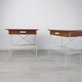 Pair of vintage bedside tables 50s
