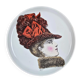 Decorative plate Porcelain of Paris – Elegant with a large hat