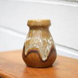 St Clément fat lava vase, vintage vase, St Clément ceramic vase, made in France, flower pot