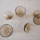 Ensemble de 6 coupes en verre fumé