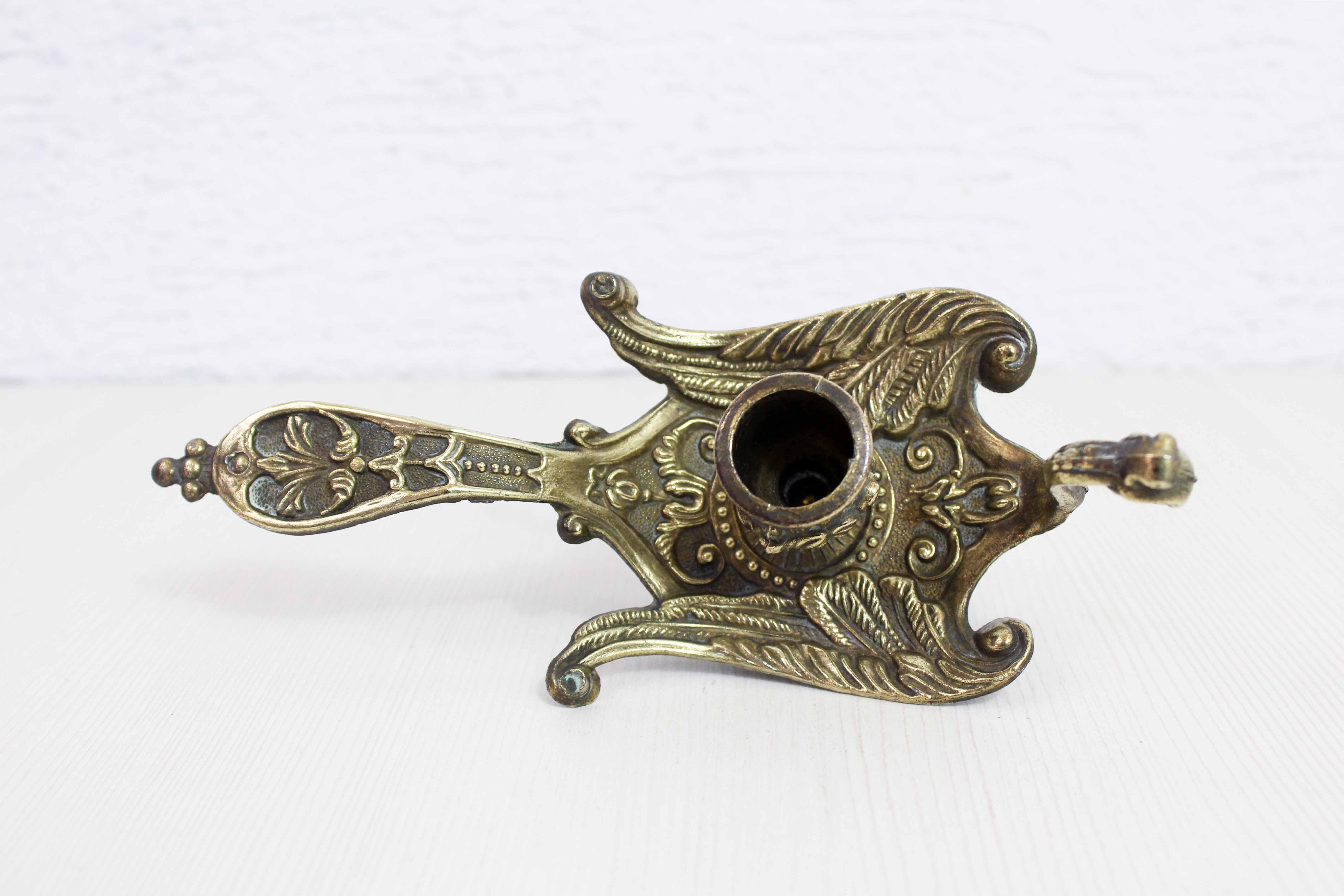 Art Nouveau "bird" candlestick in brass or bronze