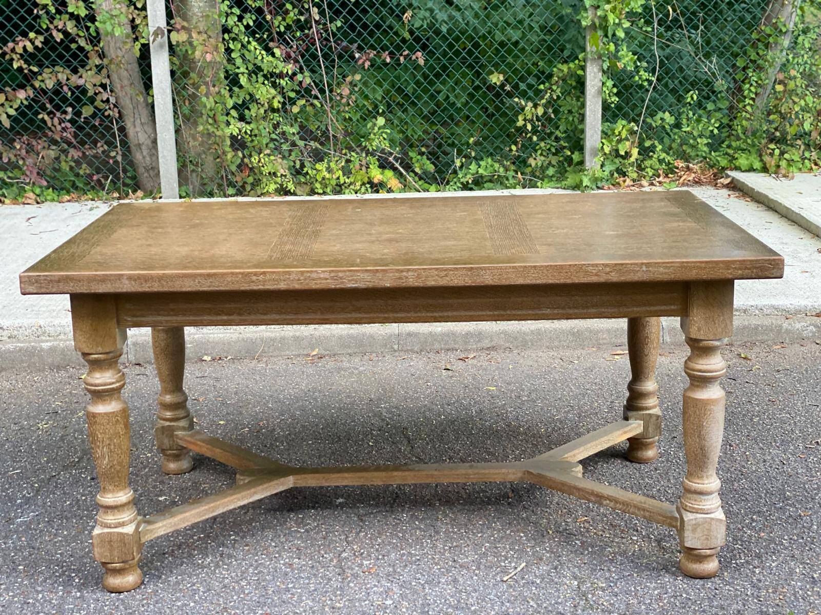 Table à manger de ferme extensible renaissance espagnol patinée 10 places