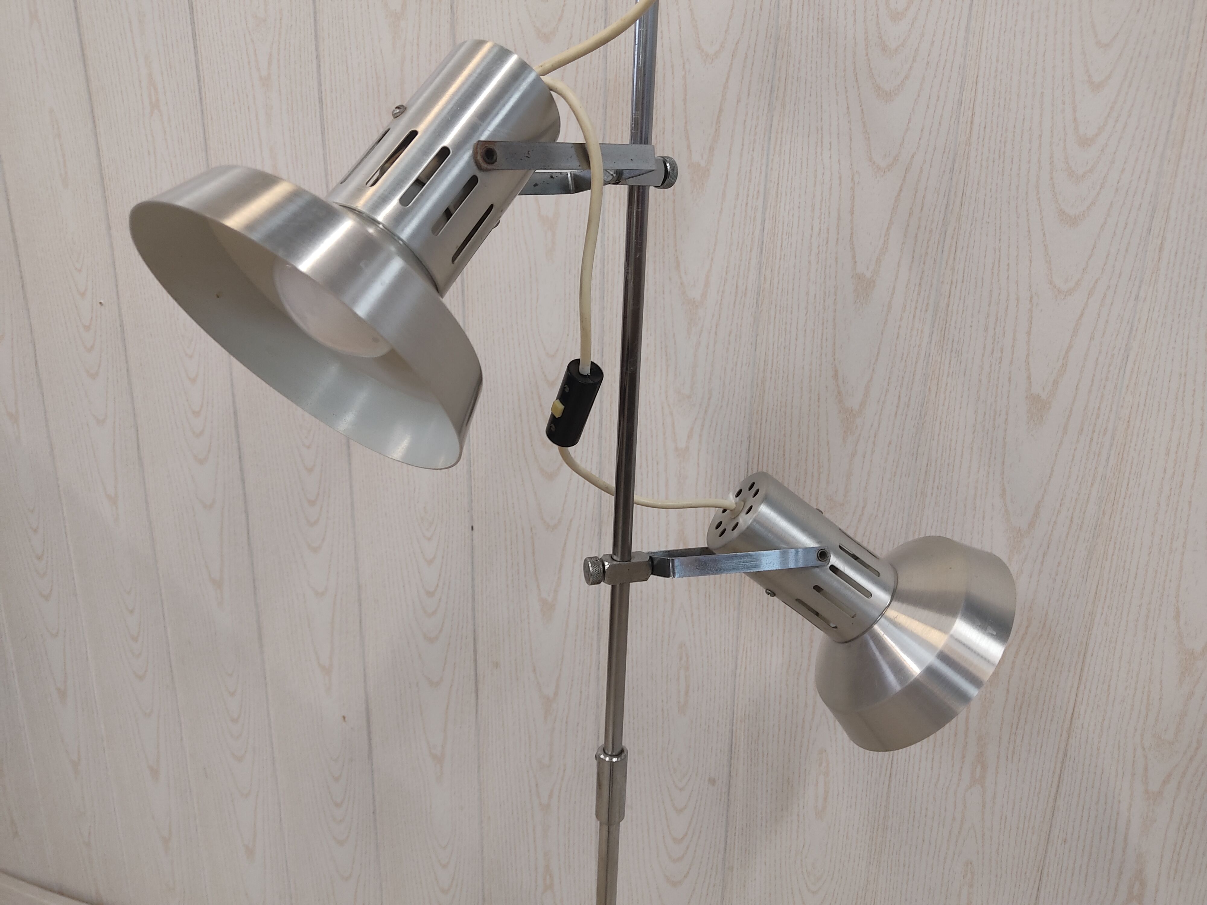 Floor lamp 3 spots vintage 70s chrome