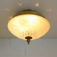 Vintage Art Deco Style Flush Mount Ceiling Light – Cut Glass & Brass.