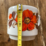 Vintage cups toghana orange flower
