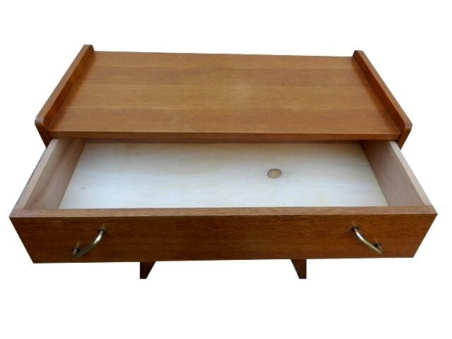 Vintage 1960s chest of drawers with compass feet