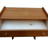 Vintage 1960s chest of drawers with compass feet