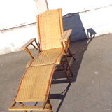 Rattan chaise longue