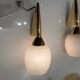 Pink Opaline Glass Brass Sconces Set of 2 1960’s