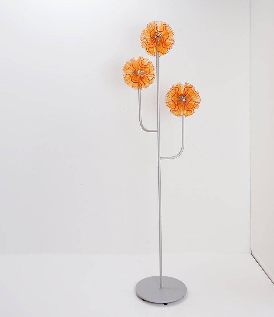 Orange "Coral Ball" floor lamp - QisDesign