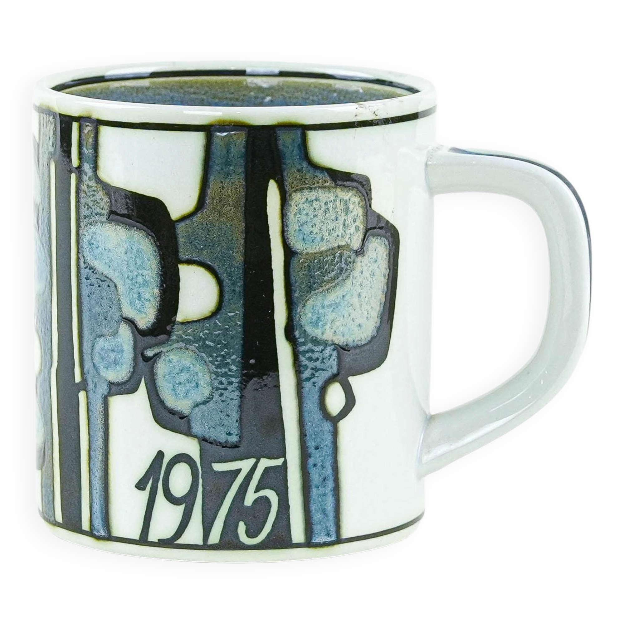 Ceramic mug, Danish design, 1975, designer: Bodil Buch, manufacturer: Royal