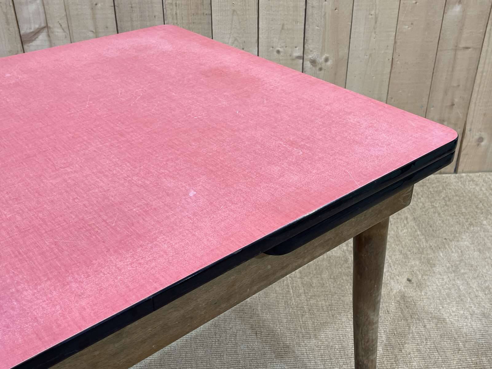 Formica and wood dining table from the 1960s