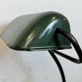 Lampe de Banque Vintage en Émail Vert de BUR, 1930s