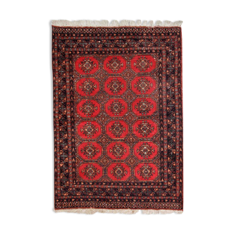 Vintage carpet Uzbek Bukhara handmade 121cm x177cm 1960s, 1C740