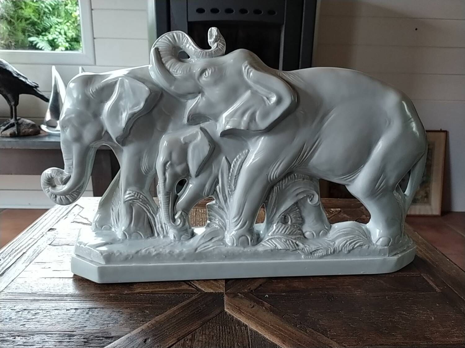 Ceramic elephant by Louis Fontinelle. Art Deco.