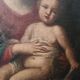 Old painting, oil on canvas, Virgin with Child