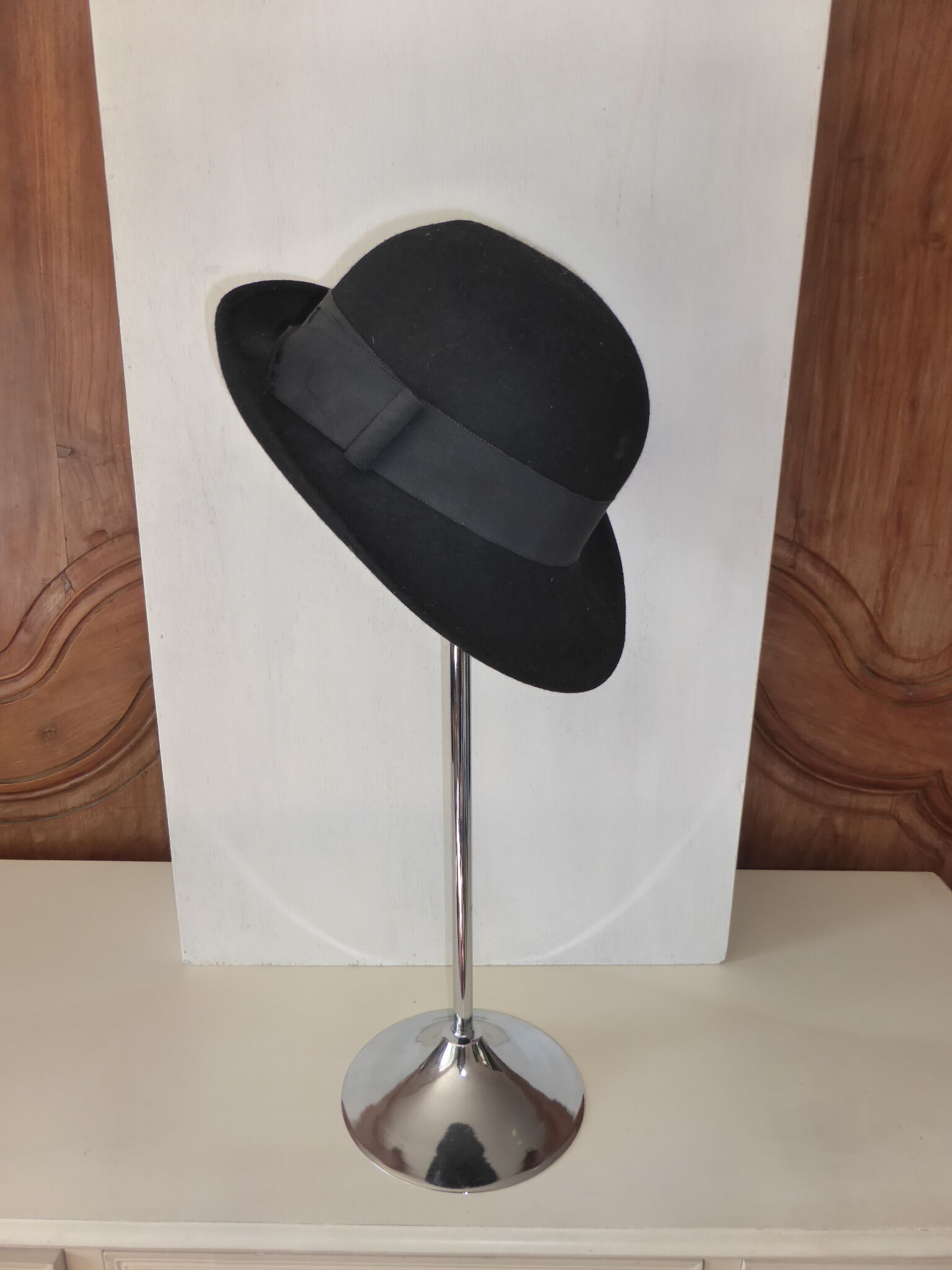Former stainless steel hat holder adjustable height, years 50/60