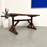 19th century brutalist oak table
