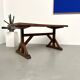 Table brutaliste en chêne du XIXème