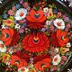 Hand-painted Russian embossed plate