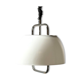 Pendant Lamp Harvey Guzzini with Large Acrylic Shade, 1970s