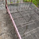 Metal bed with box spring