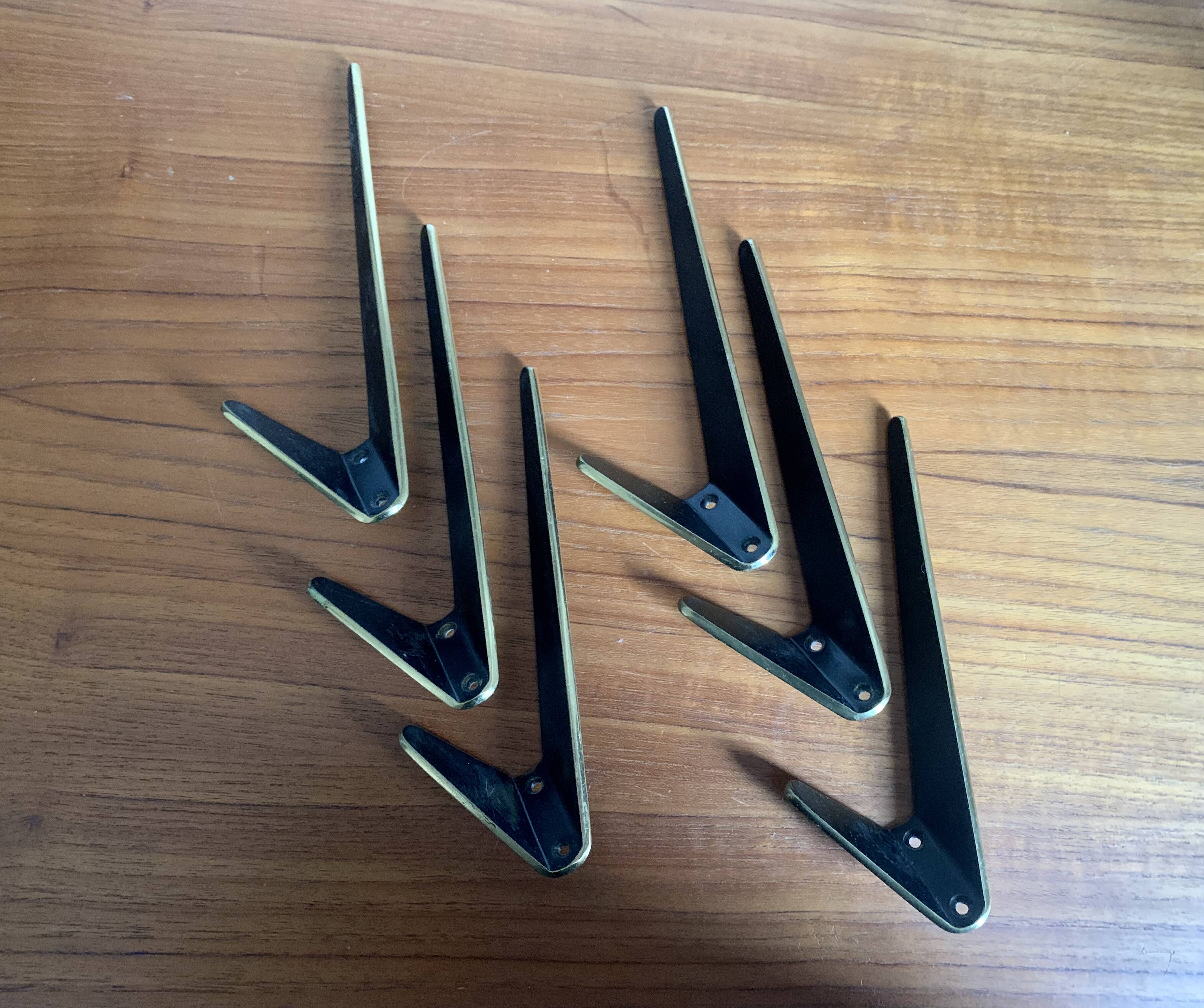 Mid-Century Wall Hooks by Hertha Baller - Set of 6