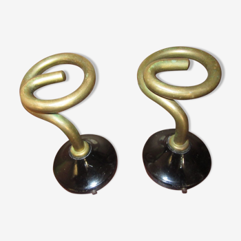 2 anciennes patere de porte manteau 1960