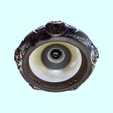 60s Rare Blue Ceramic Hanging Light from Denmark | Danish Ceramic Pottery Lamp Made In The 1960s