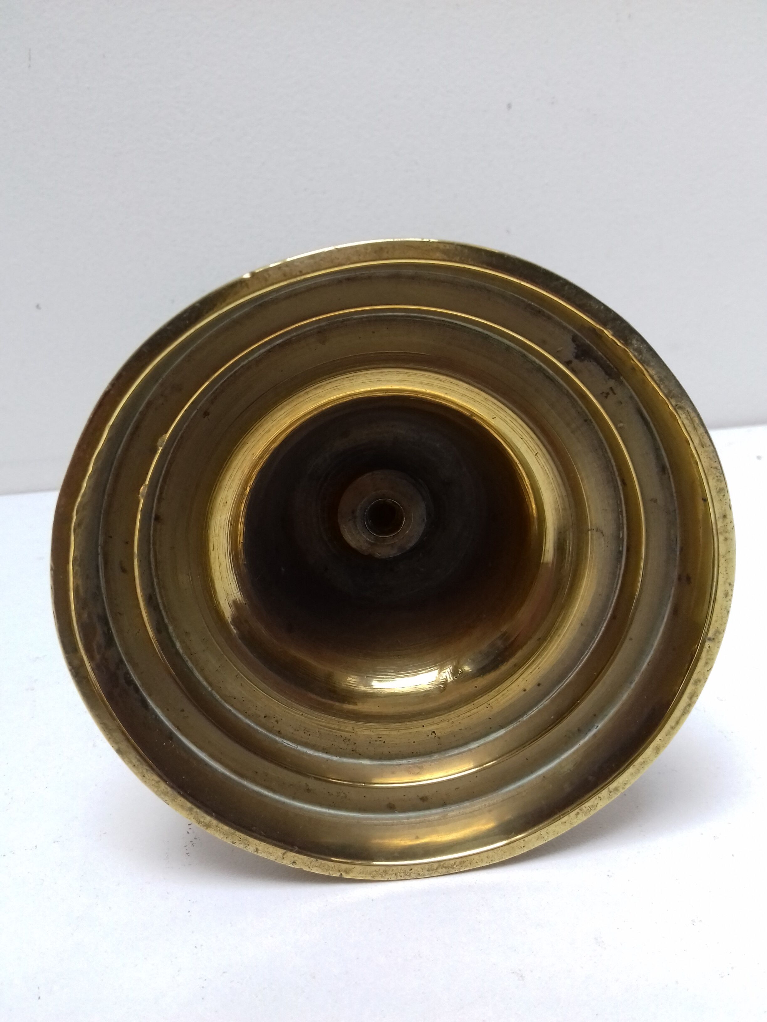 Pair of old brass candlesticks