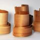 Four wall sconces in pine veneer model 4408 by Translandia - Denmark 1970s.