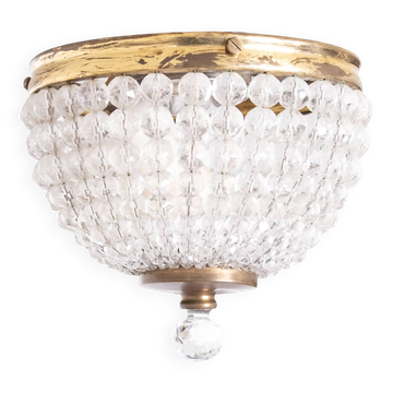 Miniature Chrystal Glass Pendant lamp 1950s France