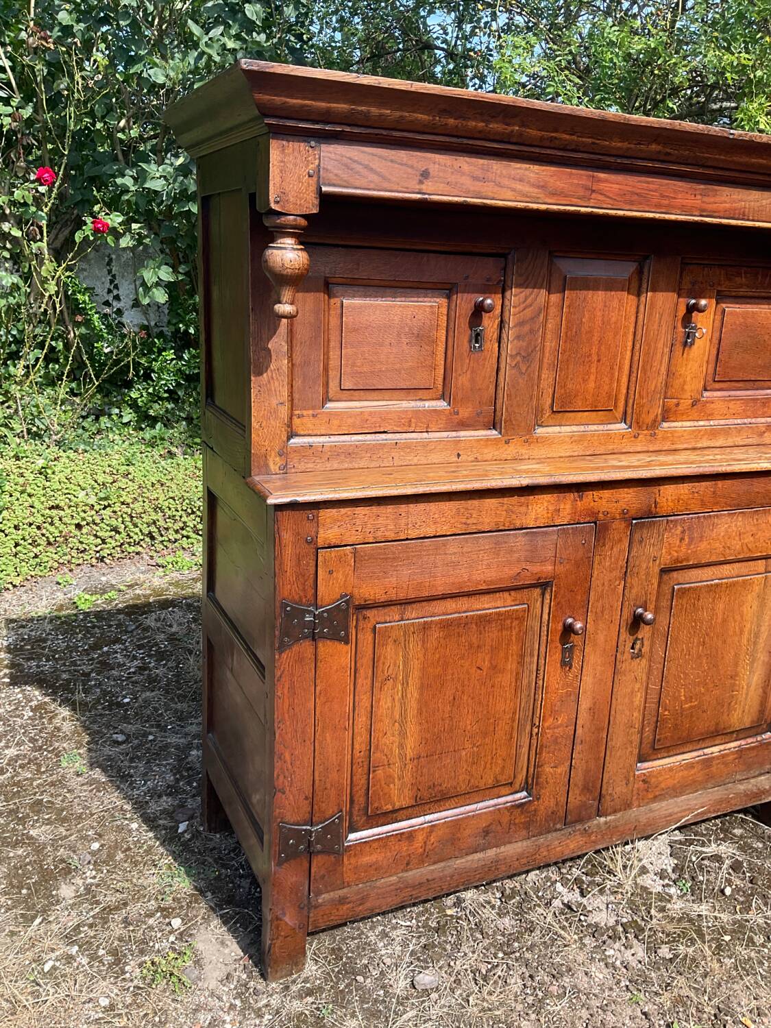 Old 18th century 2-part solid oak dresser
