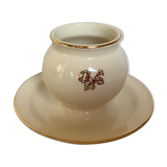 Villeroy and Boch golden flower salt shaker