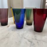 6 verres colorés