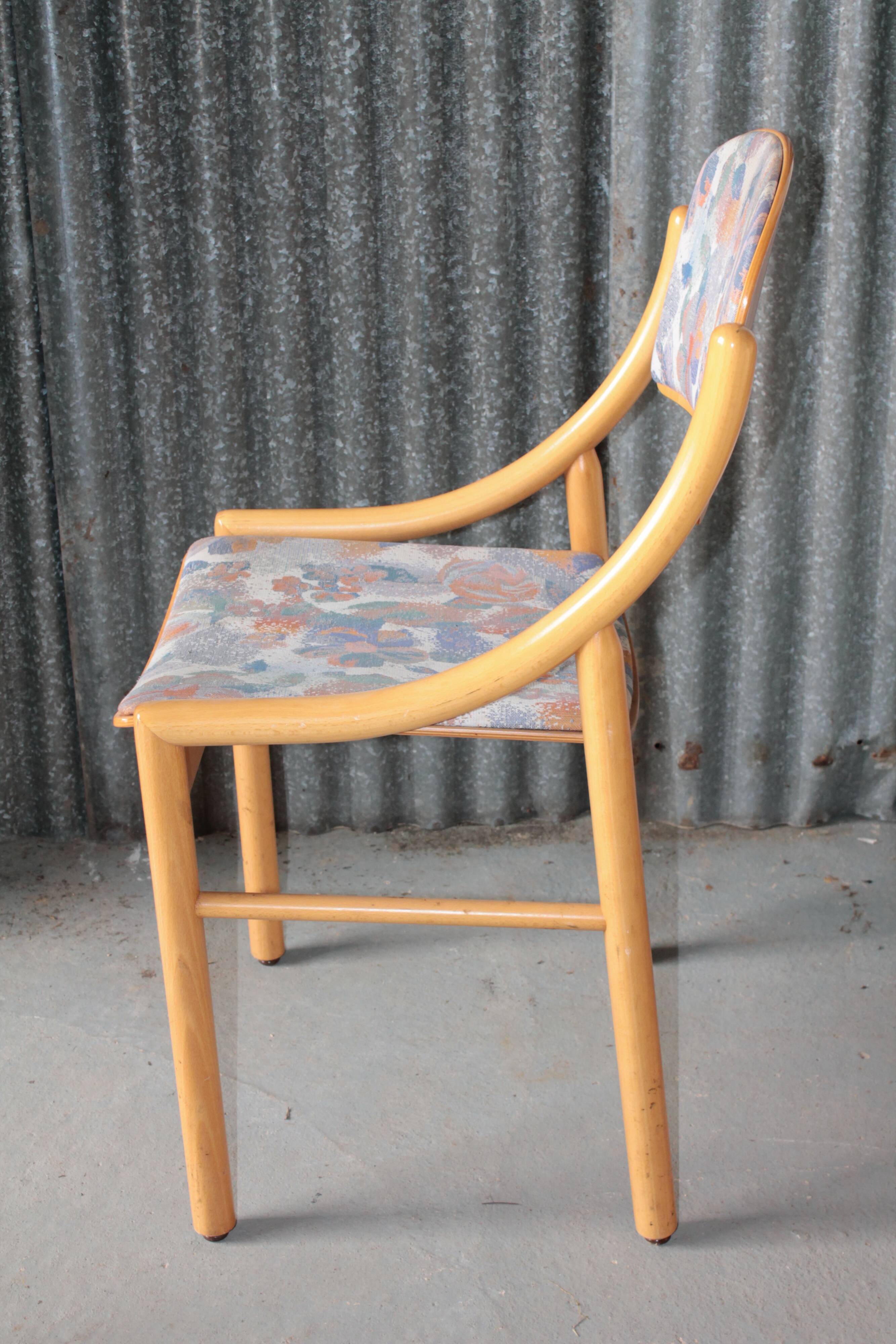 6 Baumann chairs - wood - fabric