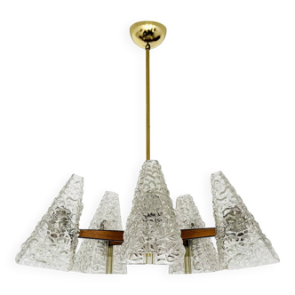 Lustre en verre bullé de Rupert Nikoll