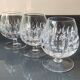 Lot 6 x High quality cut crystal Cognac glasses. Gorham/Althéa model. Double-row scale design