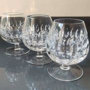 Lot 6 x Verres à Cognac en cristal taillé de Haute qualité. Gorham/Modèle Althéa. Design à double rangées d écailles