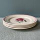 4 vintage dessert plates in half Badonviller porcelain