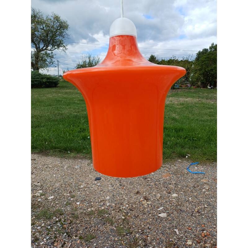Vintage 70s opaline pendant light