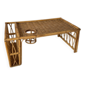vintage rattan bed meal tray or coffee table design 1960 60