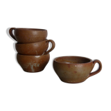 Set of 4 stoneware cups