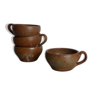 Set of 4 stoneware cups
